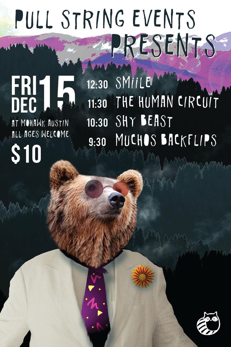 PullStringEvent's tweet image. @MCGtheband @muchosbackflips @human_circuit @mohawkaustin  Dec 15. Mark it down!
