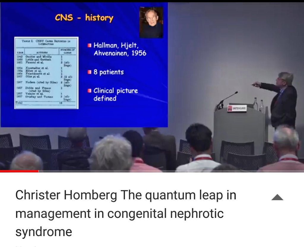 ESPN2017's tweet photo. History of Paediatric Nephrology: Congenital nephrotic syndrome - watch Christer Homberg of Finland talk about quantum leap from certain death to successful transplantation https://t.co/9NZtCW0h4s
