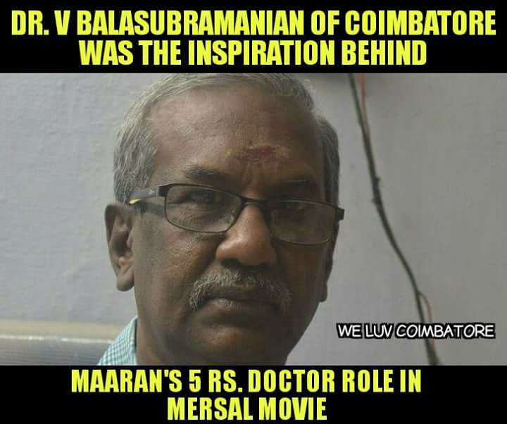 ThakaraDabba's tweet photo. Man behind 5Rps docter service, Still more people doing service in #India. #LetSpread the news #Mersal https://t.co/KQ9EV7VoxI