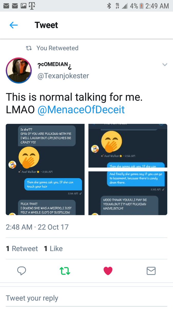 MenaceOfDeceit's tweet photo. //I still can't tell if you are or are not even f**kin' with me anymore! (PAUSE THO) XD https://t.co/yQgnGygMJS