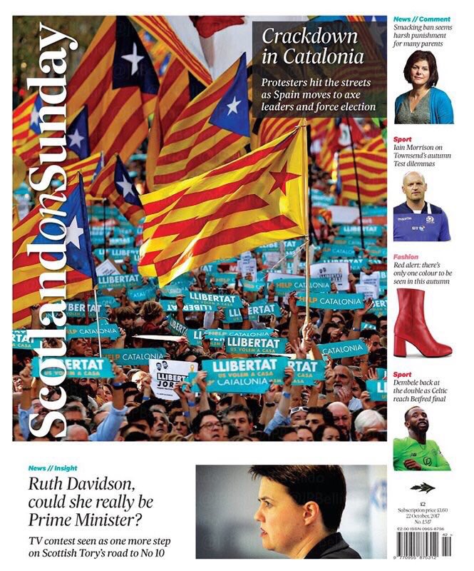 omnium's tweet photo. 📰🌎El cop de l'Estat a Catalunya és avui notícia als principals diaris del món. https://t.co/g2G58VCYnE