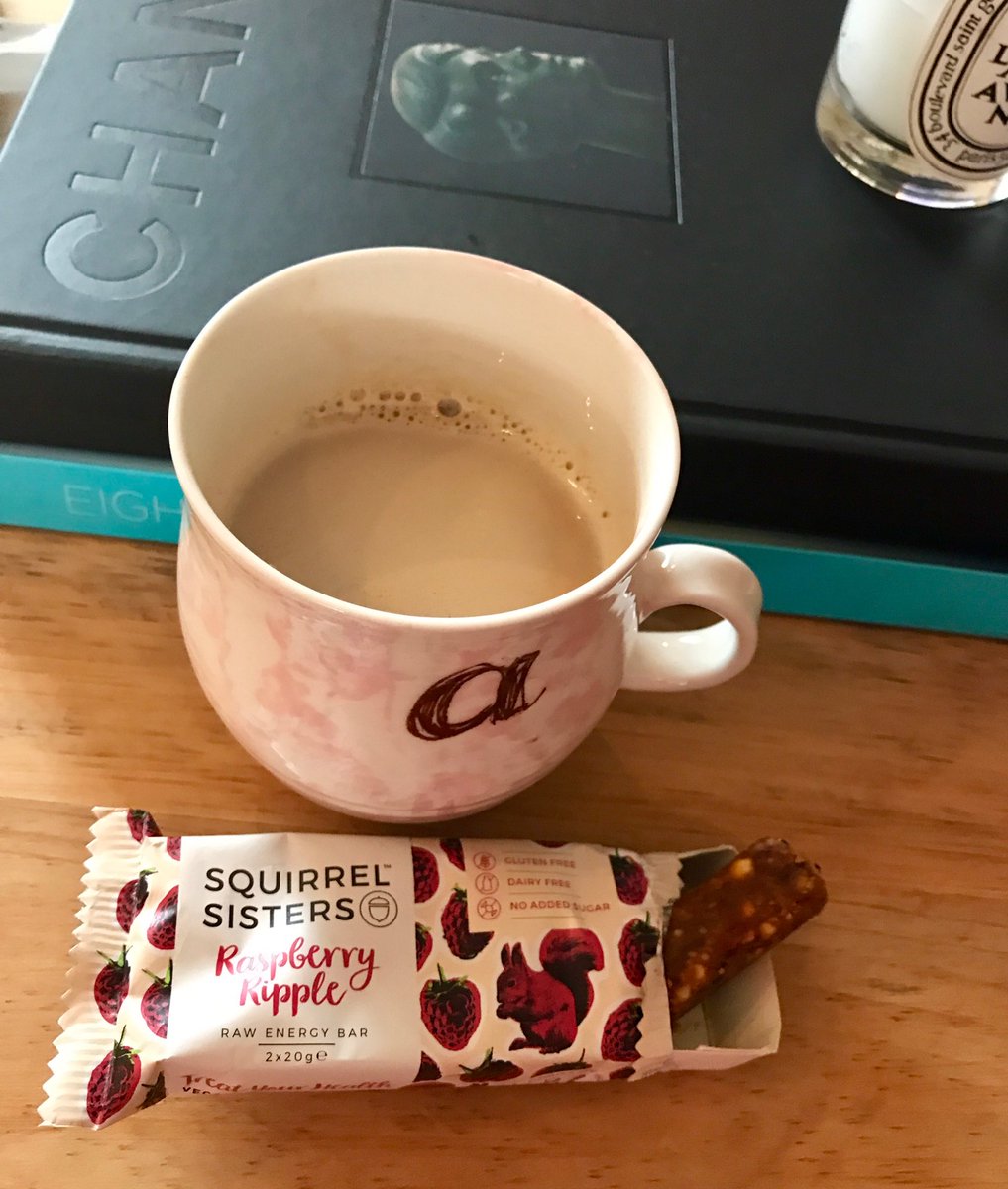 sophiasassoon's tweet photo. Sweet Sunday Morning All🙏. Coffee☕️ + My raspberry ripple #plantpower #energybar @squirrelsisters Jak sneaked the 2nd one out ate loved it❤️ https://t.co/uTXNTU43hu