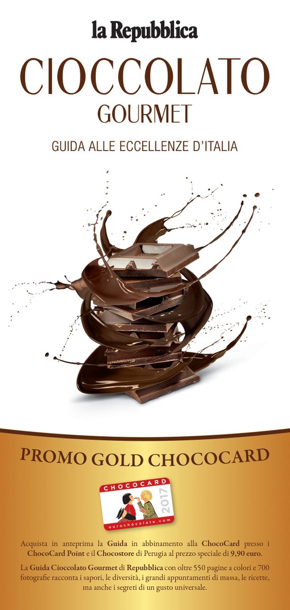faceciok's tweet photo. Ultimo giorno per ricevere in anteprima la Guida "#Cioccolato Gourmet" di @Guide_Rep! Acquistala con la #Chococard ⬇️⬇️ https://t.co/A8u5RMp9EB