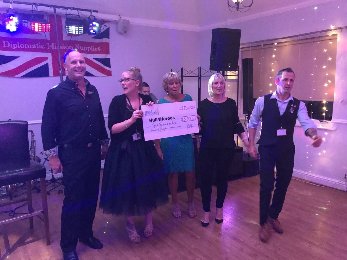 What an amazing effort from all the team @CottinghamParks we can't thank you enough. A truly amazing night with amazing people #charitynight