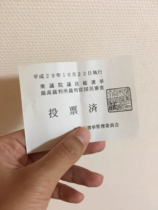 土砂降りの中行ってきたよ
子供達連れてくのは大変だから旦那と交代で。選挙会場近いとこういう時助かる〜 