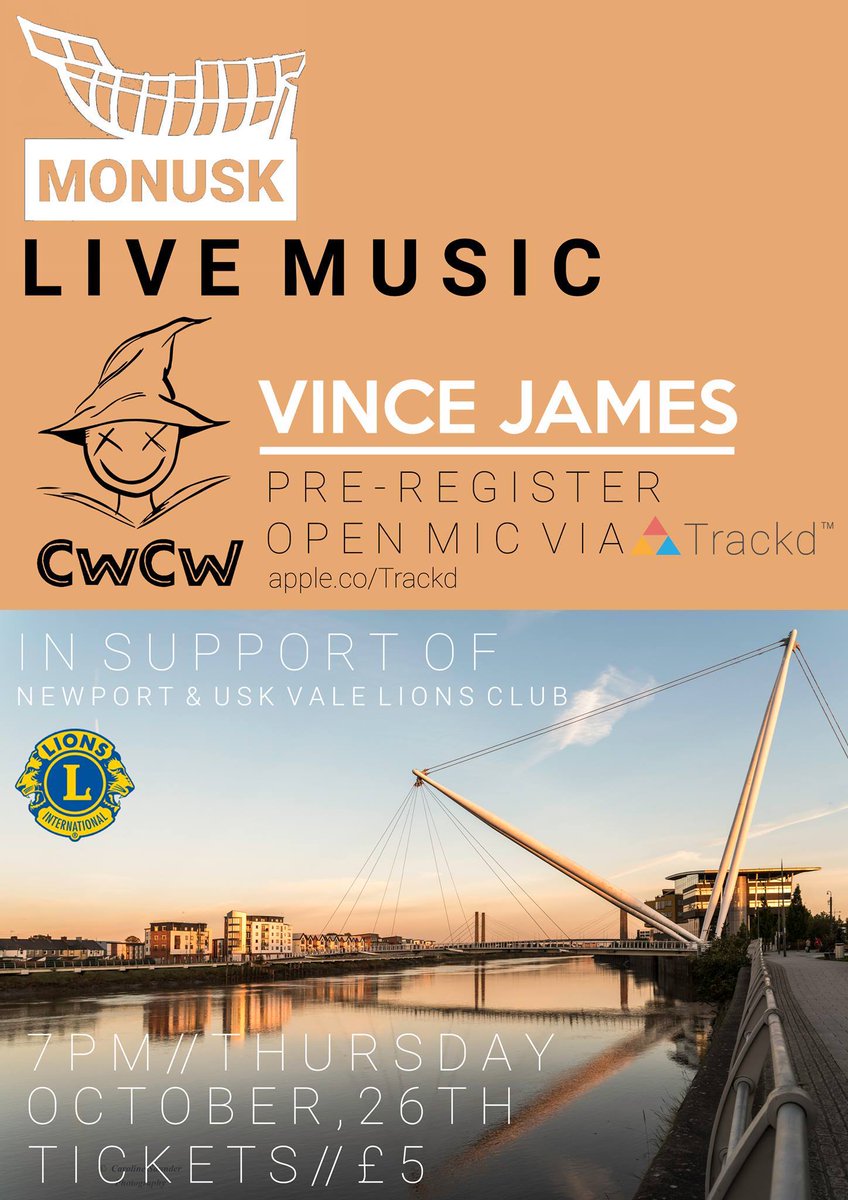 vincejamesmusic's tweet photo. I play @MonUskDeli #Newport this week with @CwCwSound @TrackdMusic come on down to this one if ya local tickets via https://t.co/N4KQsX9SqT https://t.co/02lvlNNfr4