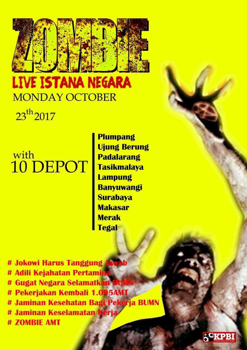 persatuanburuh's tweet photo. Zombi live di istana, simak #gugatnegara #selamatkanbumn https://t.co/LEcpap8JGO