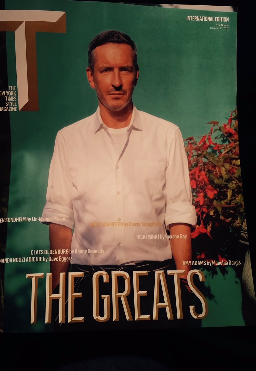 LucLuwel's tweet photo. The greatest ambassador for Antwerp: @DriesVanNoten on the cover of weekend edition @nytimes #congrats #topperformance #antwerpfashion https://t.co/mVv2hRYBZT