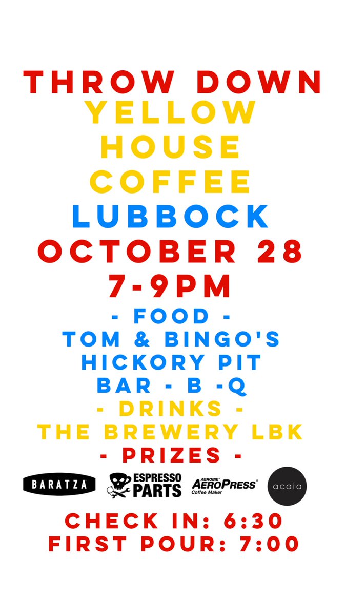 YellowHouseCoff's tweet photo. Mark your calendars!! Our Latte Art Throw Down is NEXT SATURDAY! Food, drinks, competition, prizes, and much more! https://t.co/lv2g3anEji