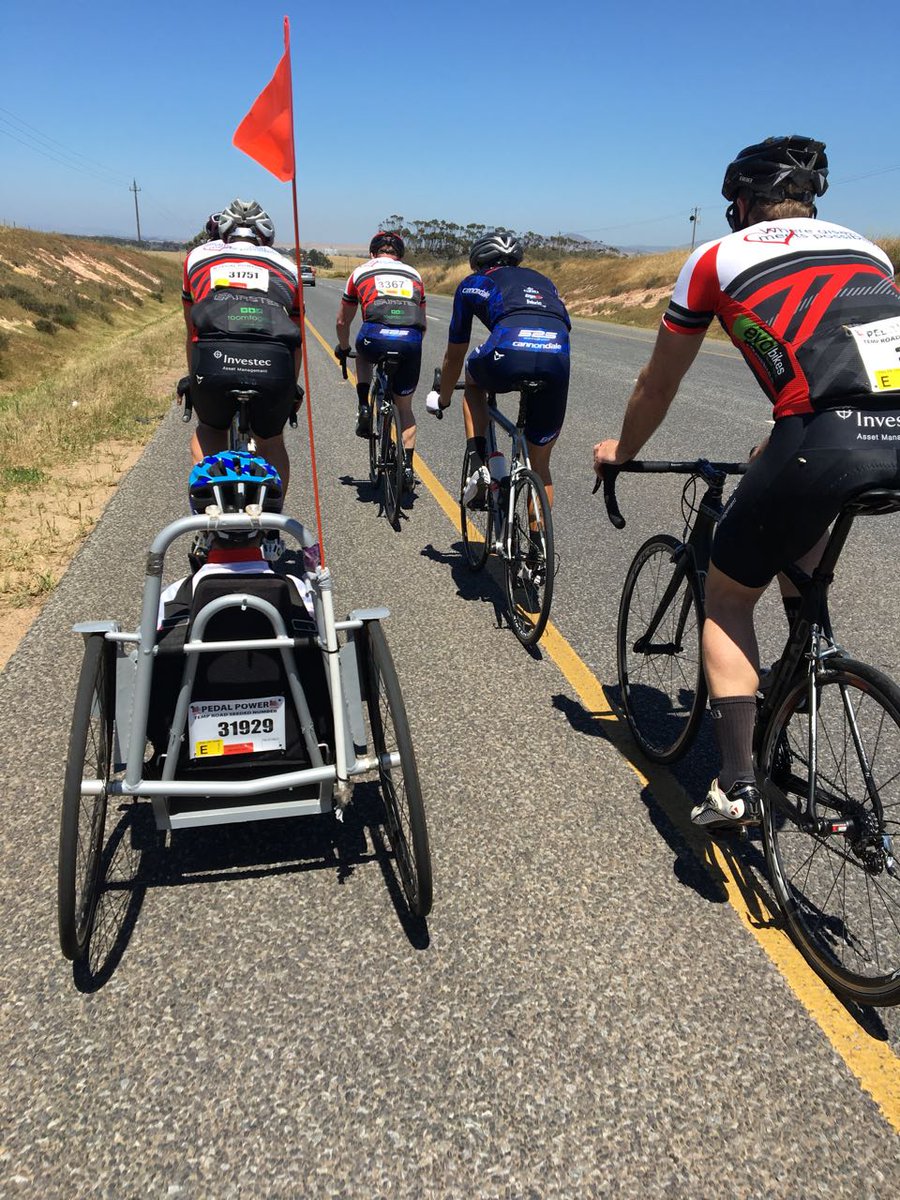 RoomtogrowCPT's tweet photo. Monster day. huge thanks to @24hrsolo @Pelotrain @cranknews @zrod__ @wackem73 6hrs40 for @PedalPowerPPA 170km. RaisingHope SA #abilitypower https://t.co/bhTIeMOX6m