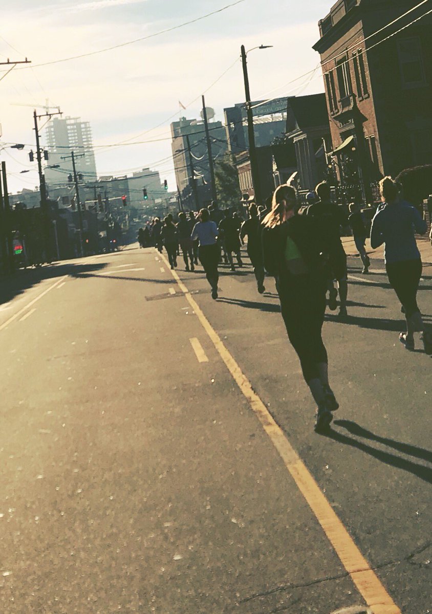 tublitzed's tweet photo. Gorgeous morning today in Durham running down Main Street with 5k other @BullCityRace runners! #runbullcity #durm https://t.co/CJ26iRVyHH