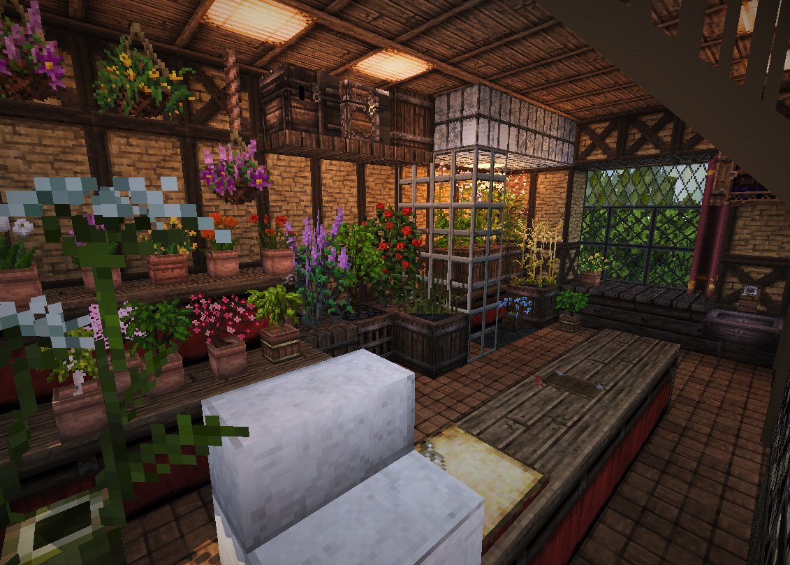 Kimiru お題 花屋 久しぶりの参加です 町の小さなお花屋さんのイメージ マイクラ建築60分一本勝負