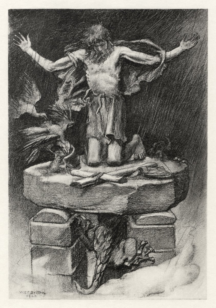 JJ_Gazette's tweet photo. S. Simon Stylites — U 12.1691
#JamesJoyce #Stylites
(Illus. by WEF Britten for Tennyson's poem St. Simeon Stylites)
https://t.co/1vDkEfjZxF https://t.co/HpFQrF1YnQ