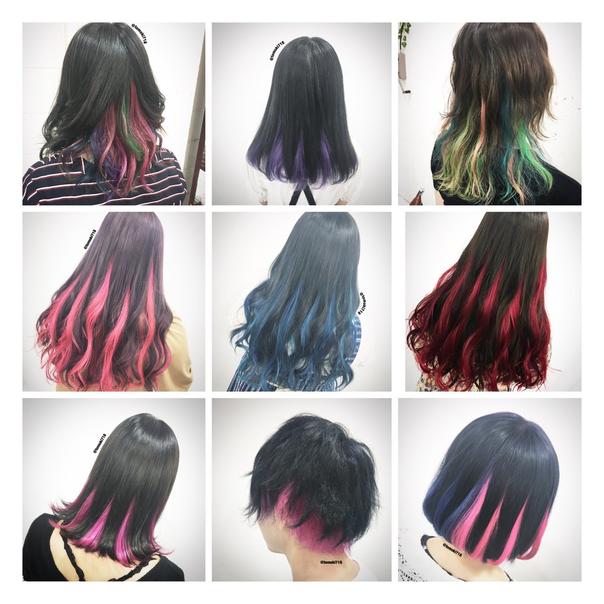 ট ইট র Tomo ホワイトブリーチ ホワイトカラー 派手髪 派手髪インナーカラー 僕の人気カラーの１つ インナーカラー セットしだいで隠すことも目立たせることも出来る優秀カラー 予約はdmのみとなります 派手髪 インナーカラー ブルー