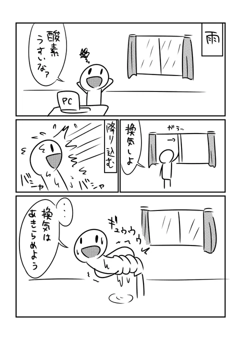 換気の漫画。 