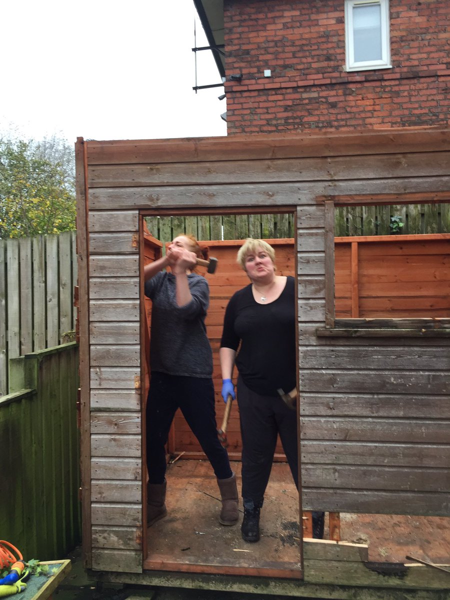 bornvulcan's tweet image. Standard Sunday morning enlisted by the mother to build or brake something #SundaySmashing @TheGodzillaGirl