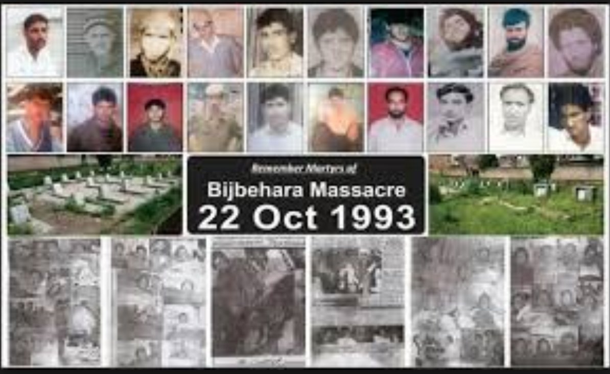 AhsanNazirRaja's tweet photo. 22 October 1993, When bullets rained like hell &amp; #Kashmir bathed in blood. Indian Terrorists army martyred 51 students. #BijbeharaMassacre https://t.co/W6OeYmuovL