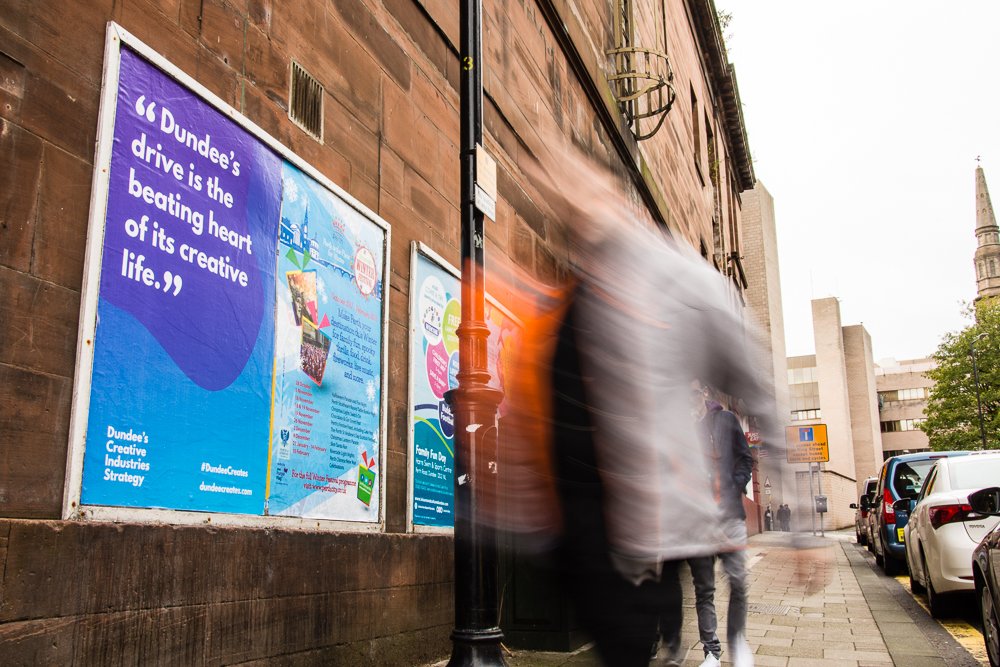 Creative_Dundee's tweet photo. Photos from #DundeeCreates launch + posters around city now online here: https://t.co/tQmZKYkVXI Thanks @pixijo_jo for great capturing! https://t.co/RlYiMp82d0