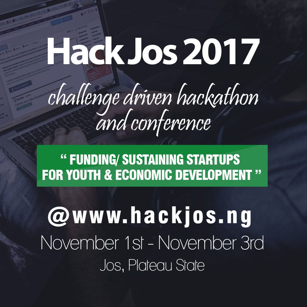 TechiesInJos's tweet photo. Are You Ready For Northen Nigeria's Biggest Tech Event?  - @hackjosng 
https://t.co/DotUymhwM2 
#HackJos2017 #Technology #TechiesInJos https://t.co/vDwkps9imK