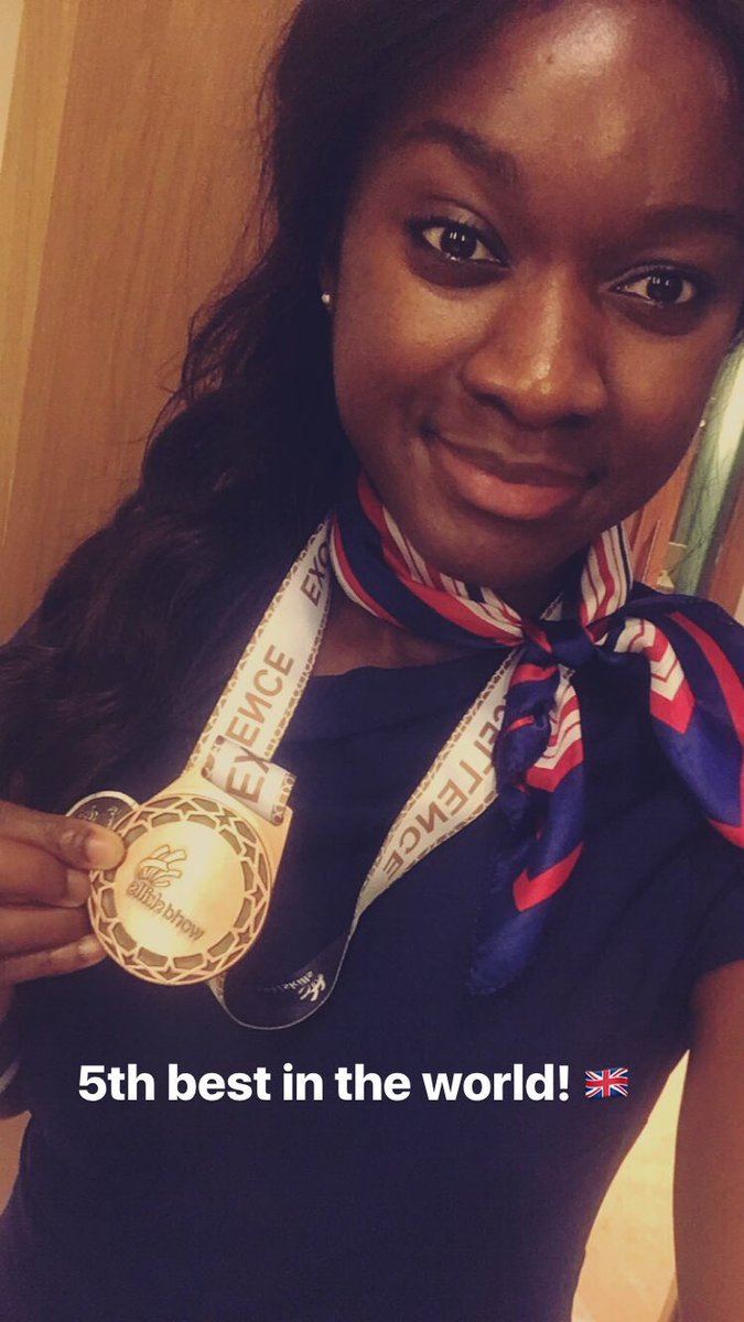 It's been an honour to represent my country in Restaurant Service this year. I am very proud to have achieved a Medallion of Excellence! 🇬🇧