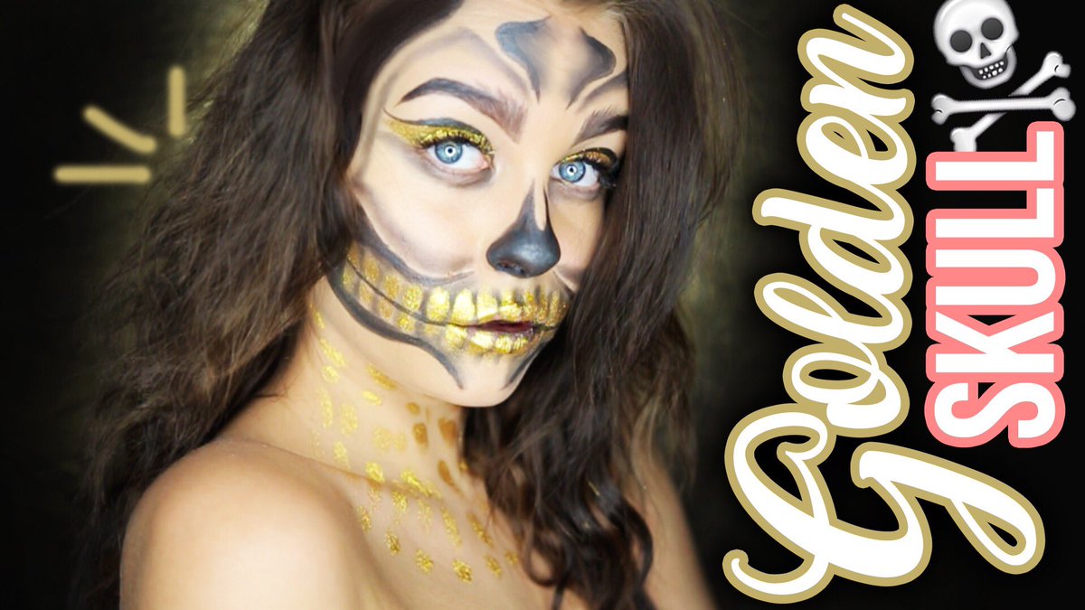 dagibee's tweet photo. ✨ NEUES VIDEO 🔥

➡️ https://t.co/YN0kDnZV7p

GOLDEN SKULL ✨ Halloween Make-up Tutorial 😍🙌🏼 Ich hoffe es gefällt euch! 💗 https://t.co/afDC5lrKQH