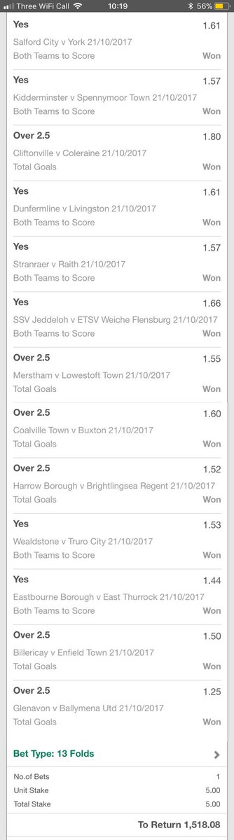 gooooaltips's tweet photo. Just a little 13 fold #BOOM #GoalTips https://t.co/s53Sxgvsh4