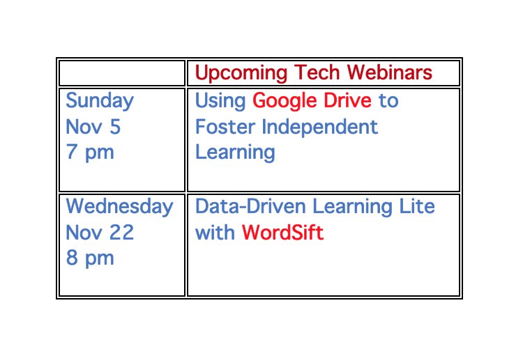 Upcoming tech @TESLOntario webinars in November. Members register at tutela.ca/GroupEvents?or…