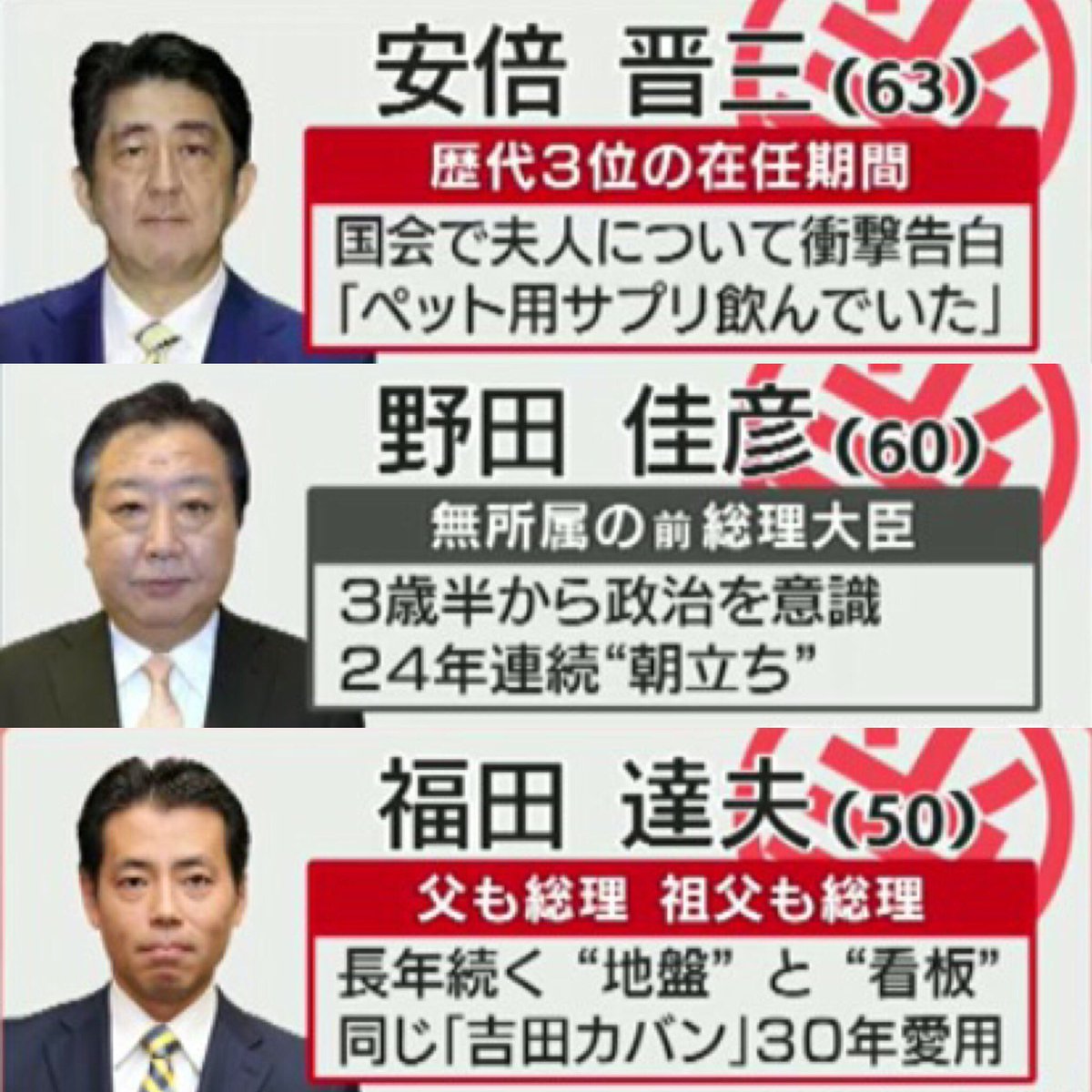 17年衆院選 当選議員プロフィールが今回も面白い 野田元総理 朝立ち 総理の家庭教師の息子の家庭教師 池上選挙 池上無双 Togetter