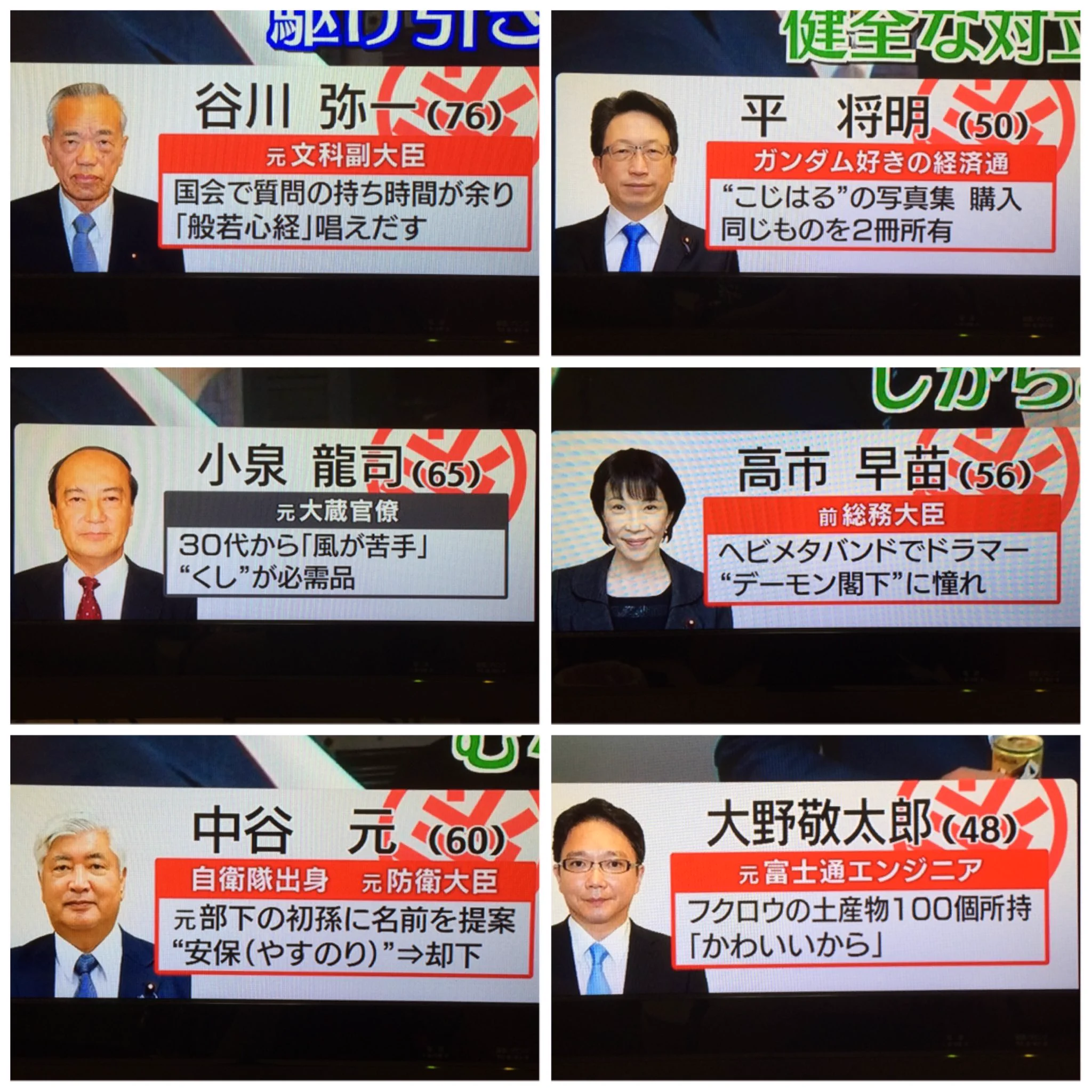 政治に興味なくても見てしまう？政治家の面白プロフィールの数々ｗｗｗ