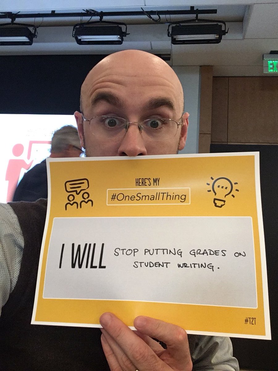Feedback on writing assignments? Always. Grades? Can be posted online or in face to face conference or nowhere. <a href="/ncte/">National Council of Teachers of English (NCTE)</a> @gatesed <a href="/teacher2teacher/">Teacher2Teacher</a> are on the same page. Time to start #ChangingTheWorld #OneSmallThing