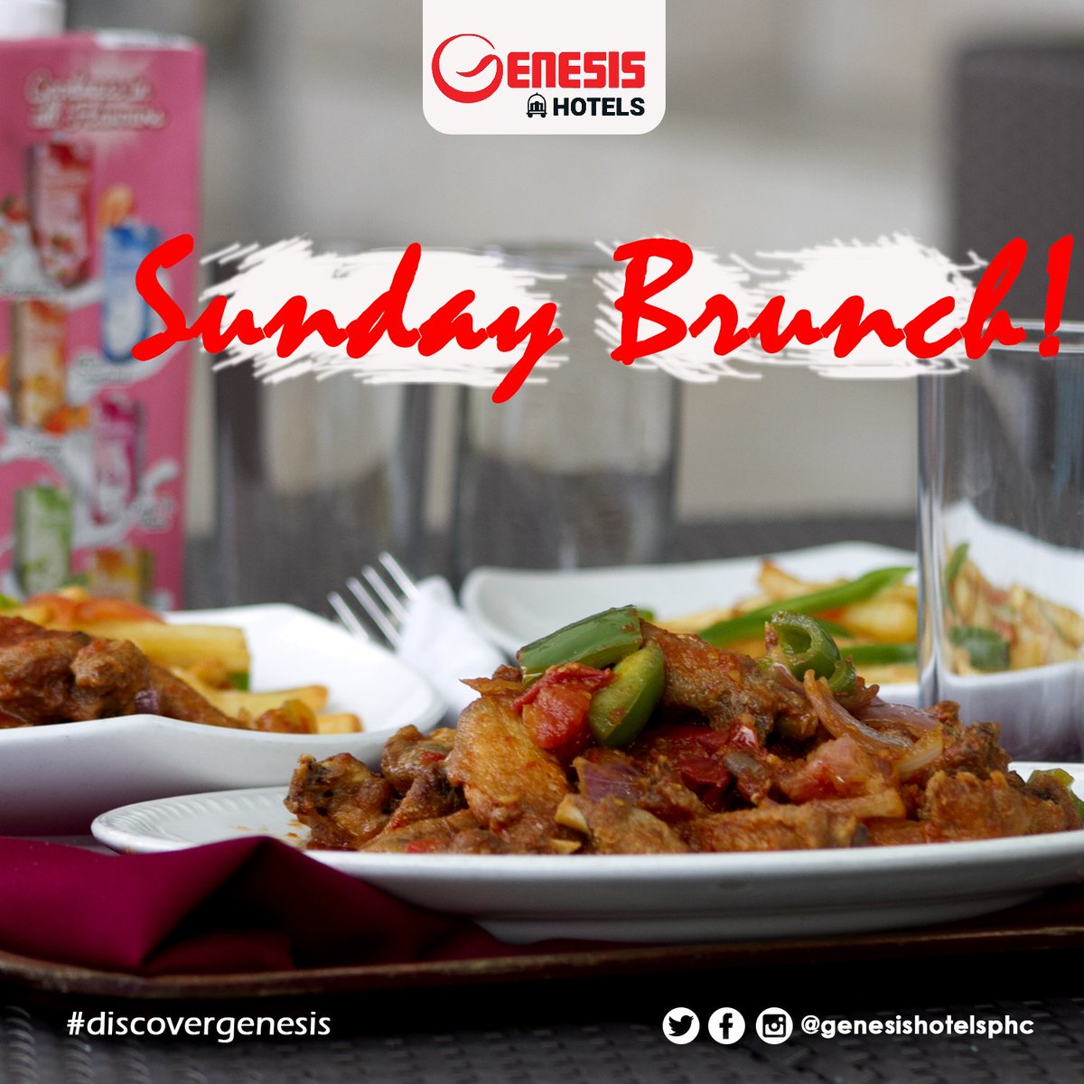 Genesishotelsph's tweet photo. #SundayBrunch The word is a portmanteau of breakfast and lunch.
#HappySUnday #GenesisHotelsPhc #DiscoverGenesis https://t.co/SSXOYydMIa