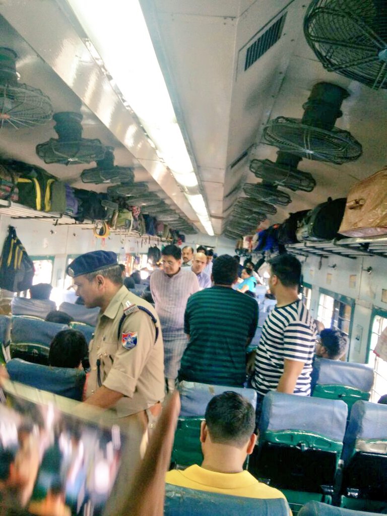 While travelling in H.Nizamuddin-Kota Janshatabdi Exp train, Minister of Railways <a href="/PiyushGoyal/">Piyush Goyal</a> inspected the 2nd Class Coach &amp; interacted with the co-passengers between Mathura Jn &amp; Shri MahabirJi today.

<a href="/RailMinIndia/">Ministry of Railways</a> 
<a href="/PiyushGoyalOffc/">Piyush Goyal Office</a> 
<a href="/GM_NRly/">GM Northern Railway</a> 
@drmdelhi