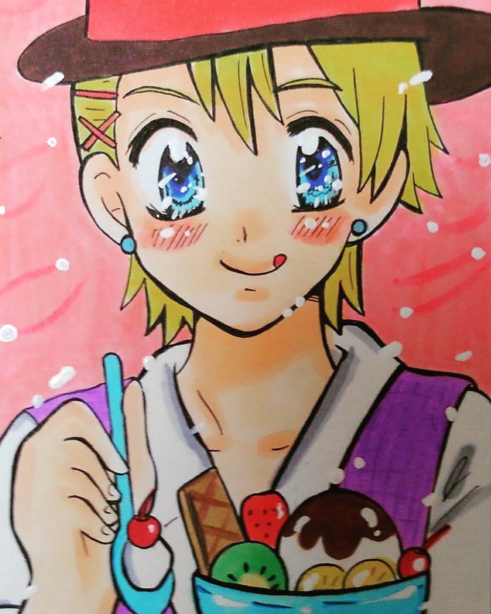 ゆかり En Twitter 今月号のビーズログに載せて頂いた うた プリ 来栖翔くんのイラスト こういうパフェをスイーツデコで作って見たいなぁ 無理 うたプリ 来栖翔 イラスト好きな人と繋がりたい