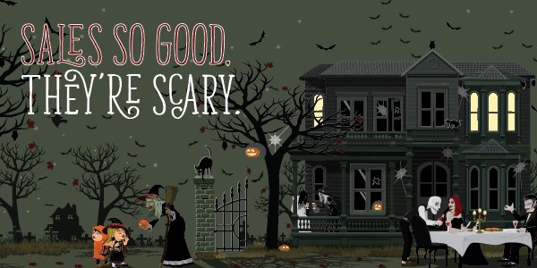 BarbieStombock1's tweet photo. We've got sales so good they're scary!! All Halloween Items 50% off through November 1st! https://t.co/UVC9poyCis https://t.co/8oxVbJ2B47