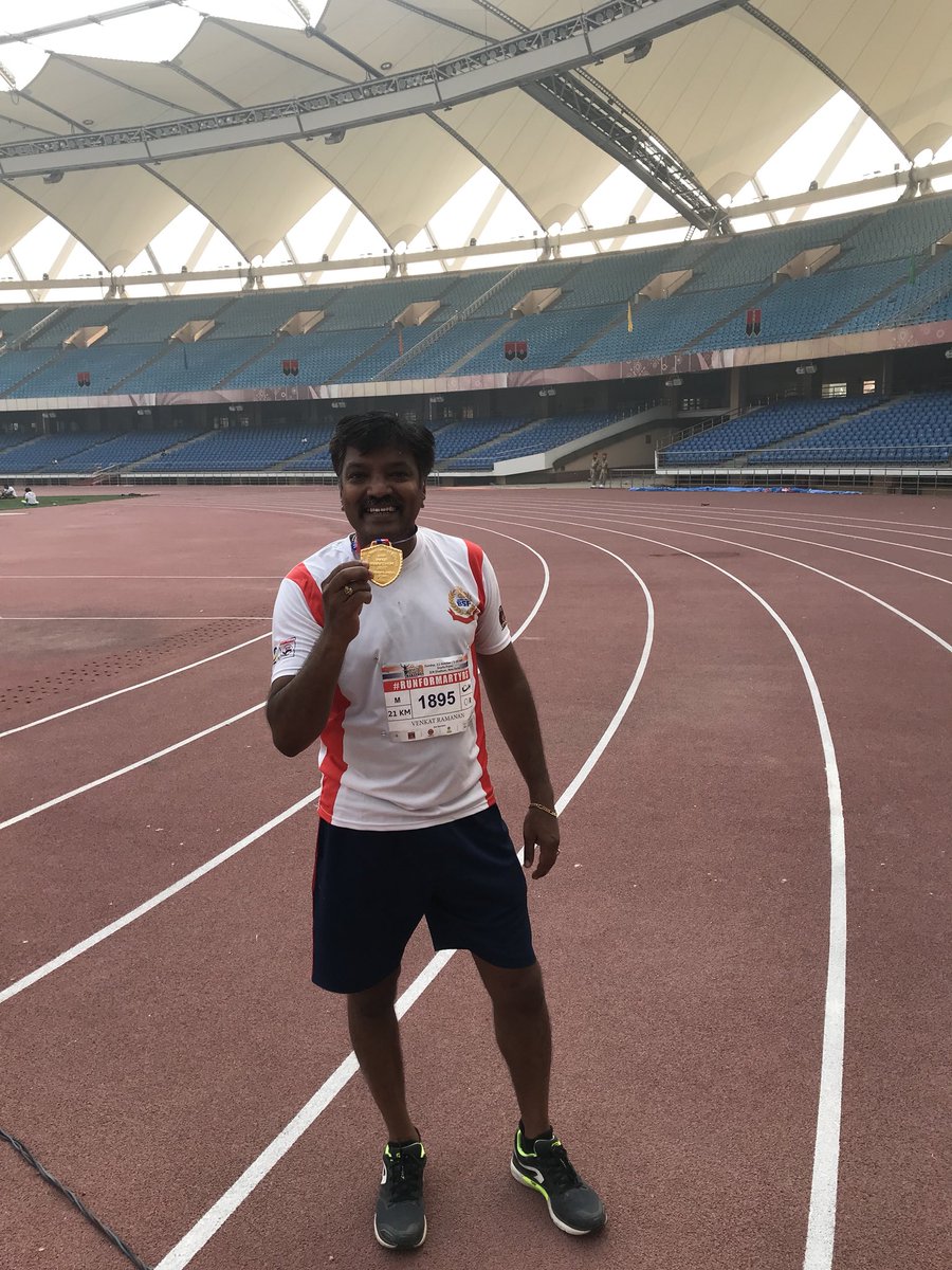 venky2807's tweet photo. BSF HALF Marathon - successfully done https://t.co/1YTvHS9b6f