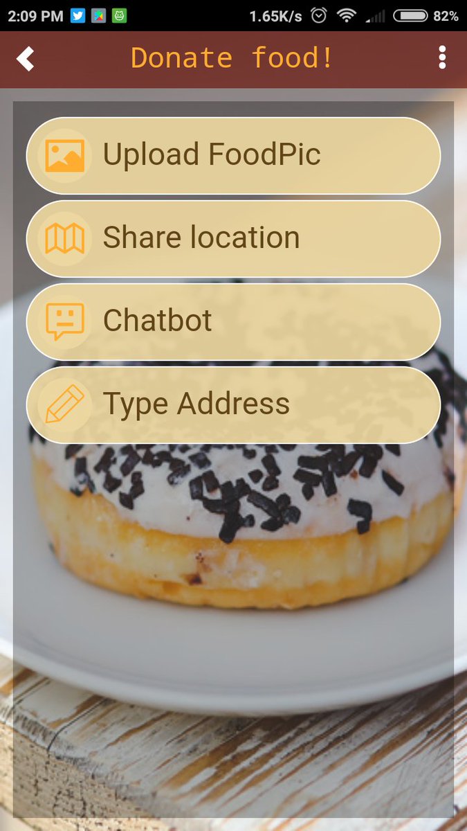 HungersHope's tweet photo. @muirtheimhne Here is our App, connecting any donor with available volunteer nearby to drop bag @ nearby #foodcamp #hyperlocal #charity #hunger #STEAMhack https://t.co/NnjzqRYhZz