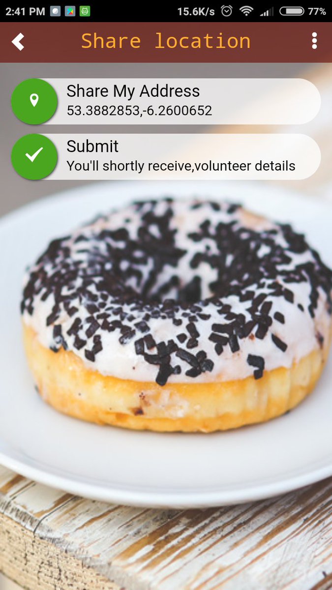 HungersHope's tweet photo. @muirtheimhne Here is our App, connecting any donor with available volunteer nearby to drop bag @ nearby #foodcamp #hyperlocal #charity #hunger #STEAMhack https://t.co/NnjzqRYhZz