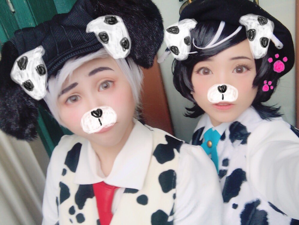 xxrio0304xx's tweet photo. 昨日は101匹わんちゃんのポンゴとパディータをやってきました🐶💕
臥雲ちゃんのポンゴいけめん♡

生憎のお天気だったけど楽しかったー！！！！
なんだかんだ閉園まで遊んでしまいました😏✨✨
初めてのわんちゃんだったけど、わんちゃん難しいと感じました😳💦

1枚目お写真:たつゆきさん https://t.co/klbNrzE5c3