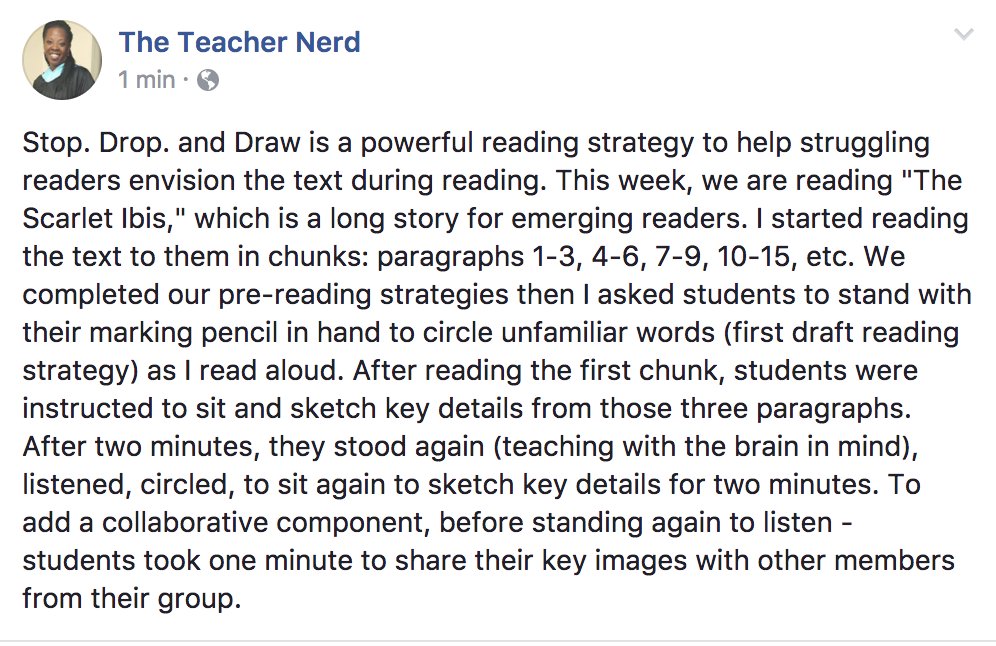 FrmMe2You's tweet photo. #ReadingStrategy #StrugglingReaders #teaching #edchat #teacherchat #elachat #TeachingWithTheBrainInMind #ArtInTheClassroom #TheTeacherNerd https://t.co/9y730K5Kmk