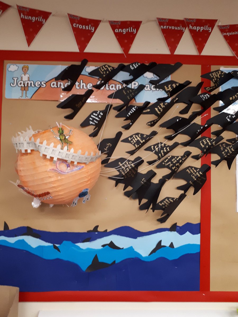 Cavalry_Primary's tweet photo. Miss Kavanagh's Y4 class have been reading James & the Giant Peach #RoaldDahl #bookworms #fabdisplay https://t.co/0MDQ7cvSHX