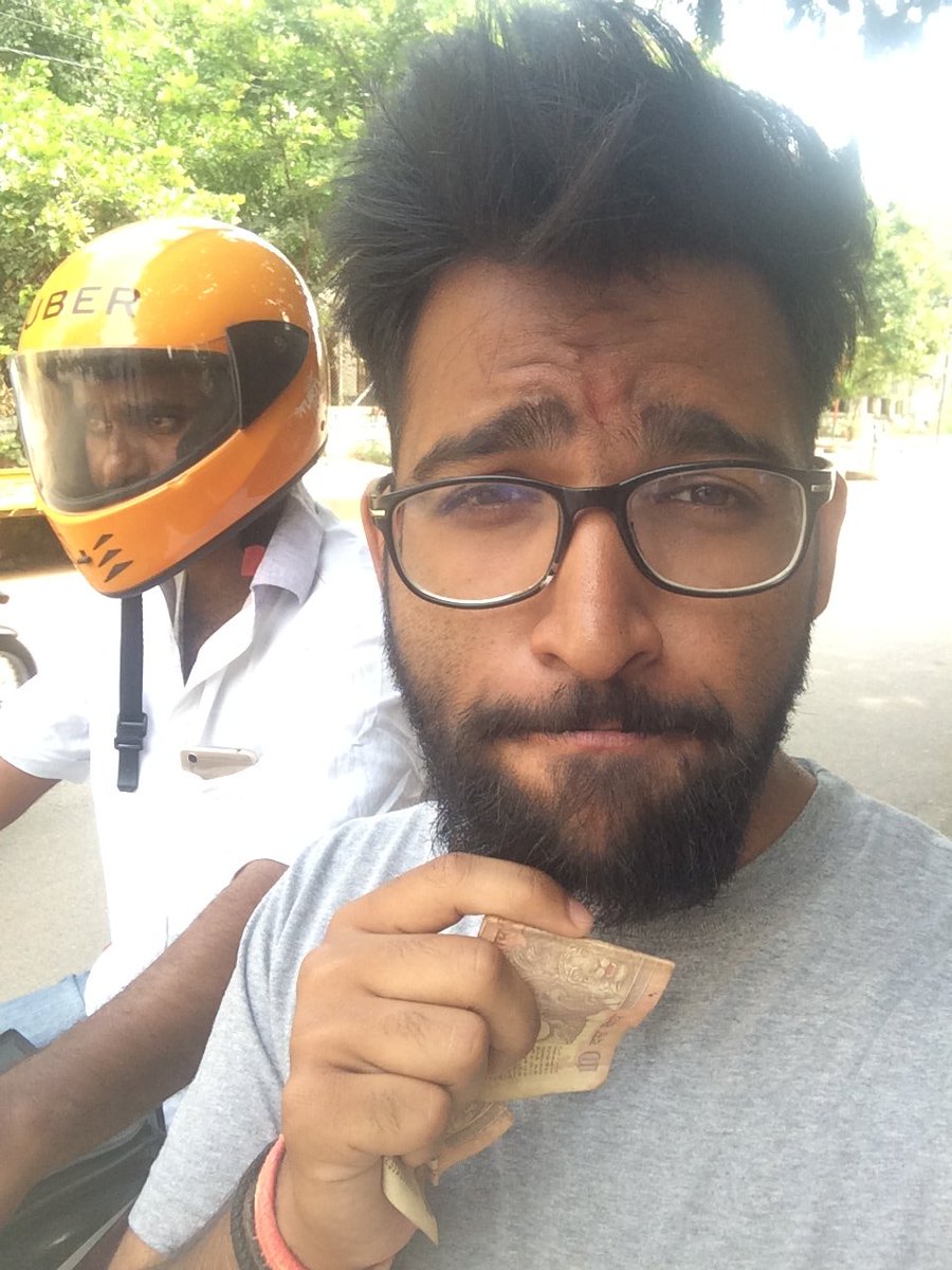 HiteshShetty28's tweet photo. First Uber Moto trip #thankyouruberpartner #uberhyd https://t.co/9EsjBPRmS5