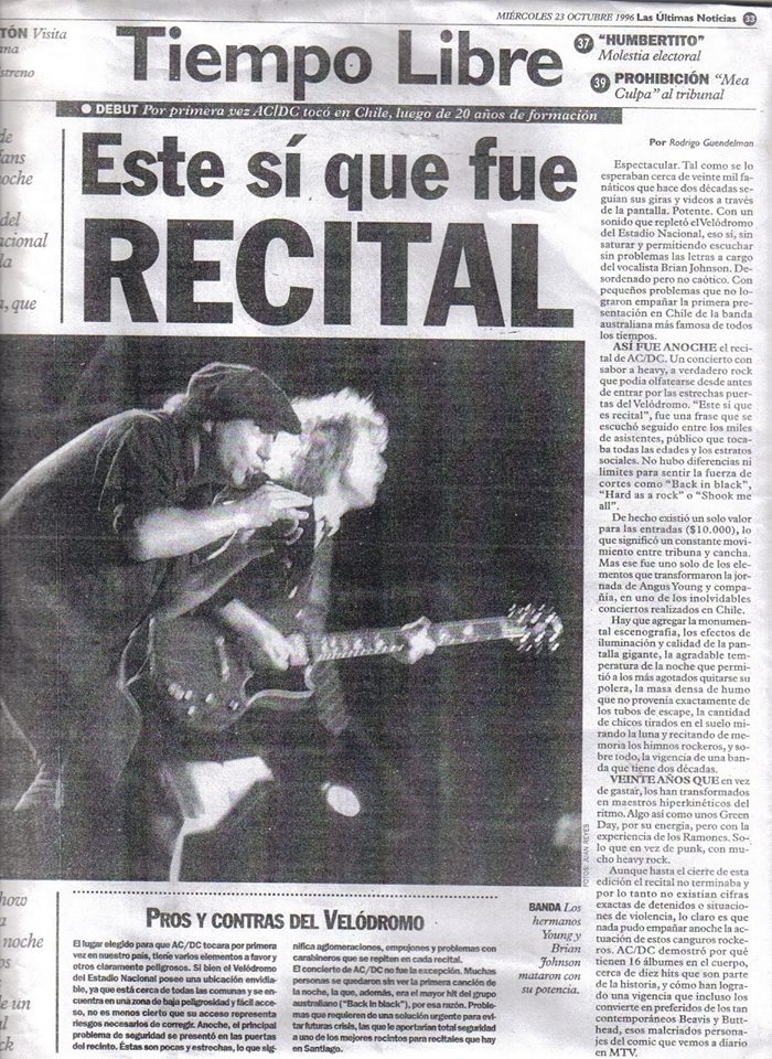 futurofm's tweet photo. Hace 21 años, vimos a AC/DC en el Velódromo del Estadio Nacional. Fuiste? Qué recuerdas de esa noche? https://t.co/YgvMyvbd2Z https://t.co/CIjHUE6O4H