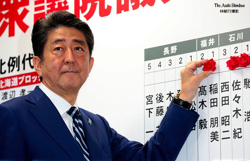 Twitter 上的 朝日新聞 映像報道部 T Co Qrjdcodeyz ２２日投開票の 衆院選 で自民党は単独過半数を確保する勢いです 安倍晋三総裁は硬い表情で当選者名に赤い花をつけていました 総選挙 T Co Vqdezf9hxf Twitter