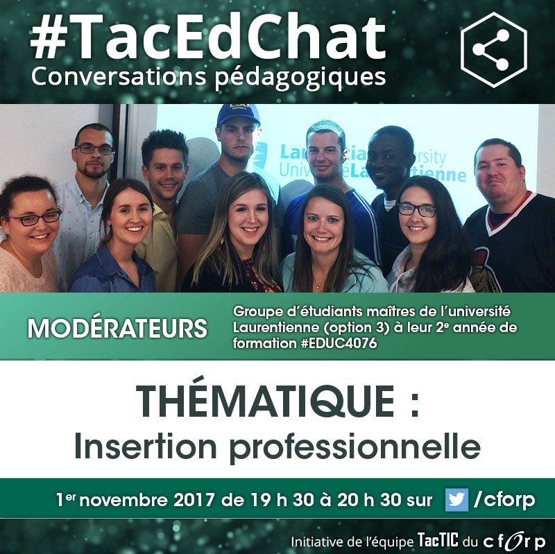LeCentrefranco's tweet photo. Ne manquez pas cette opportunité de discuter sur l'insertion professionnelle avec d'autres #enseignant(e)s de la province! #TacEdChat #onfr https://t.co/Ci2DwrOLJ6