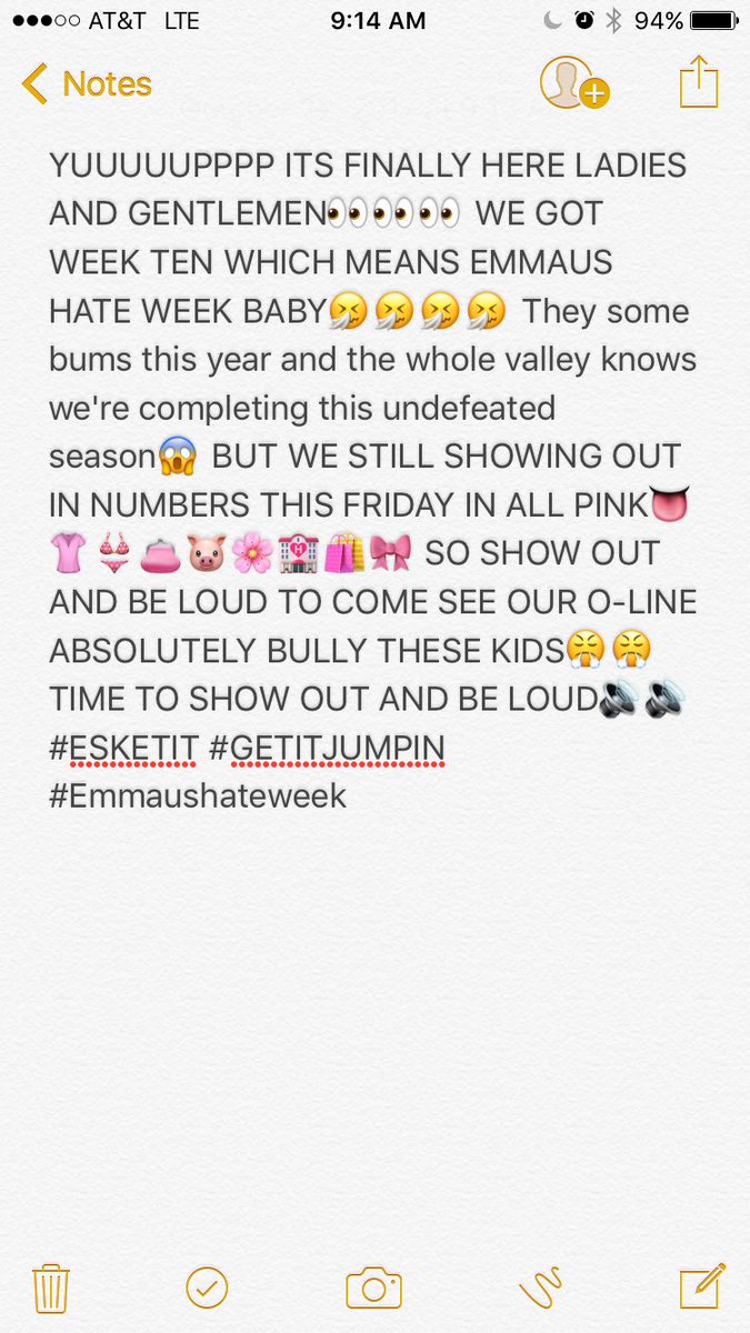 Trojanpak_2024's tweet photo. ITS FINALLY HERE @Hornets__Nest y'all get ready it's gonna be a long one😫😫 #emmaushateweek https://t.co/0S63XGU0bQ