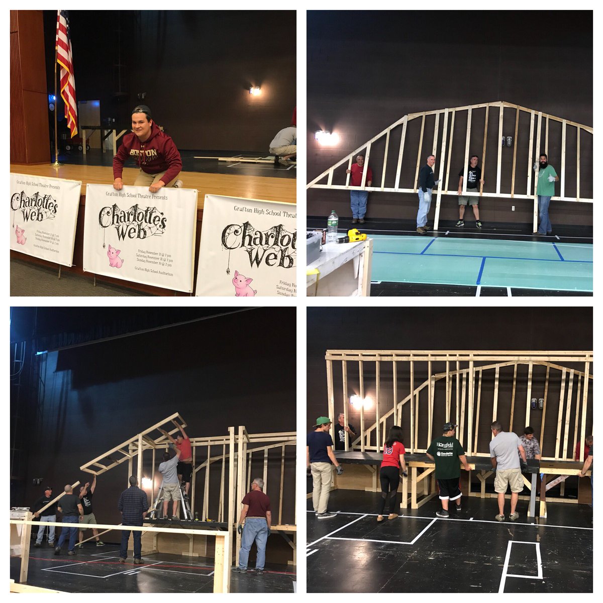 TheatreGrafton's tweet photo. Yesterday’s set build for Charlotte’s Web! (Part 1)🐷🛠🎭🕷🕸 https://t.co/nONVRKYsgl