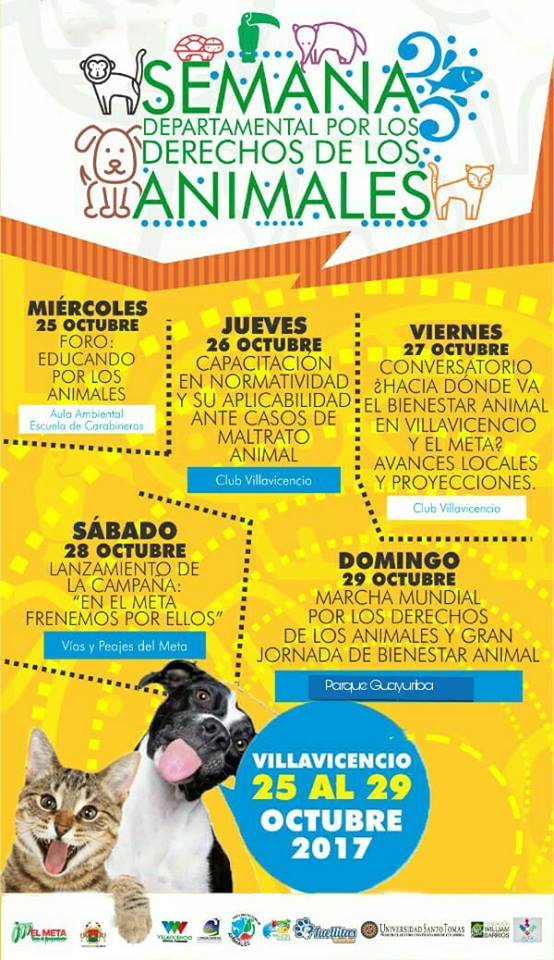 Fwb_Hv's tweet photo. Semana Departamental por los derechos de los animales del 25 al 29 de Octubre.
La otra semana cordialmente invitado a todas las actividades https://t.co/HxnDpWnngA
