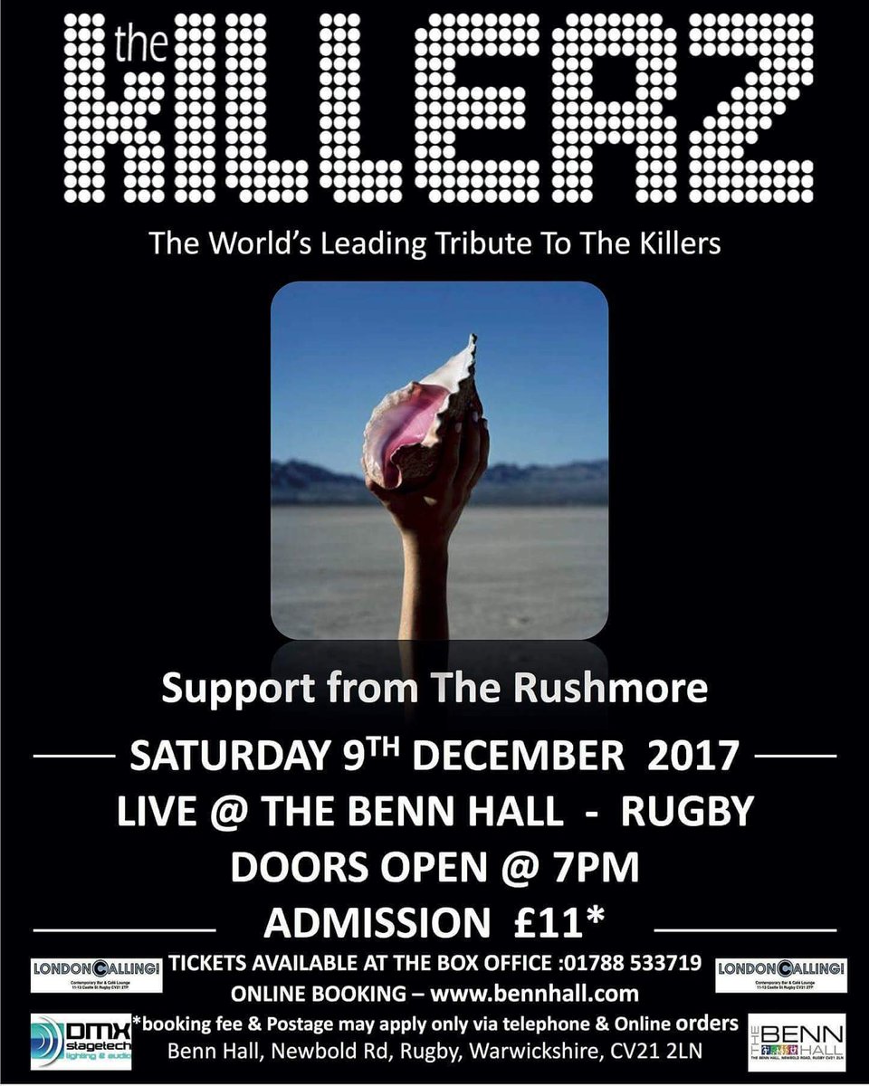 Enterlude_UK's tweet photo. Excited to bring @killerstribute to @BENNHallRugby Dec 9th 7pm tickets £11book them now https://t.co/sEPTprGjpX - Ages 16+
#enterludeevents https://t.co/JNUZx8inXv