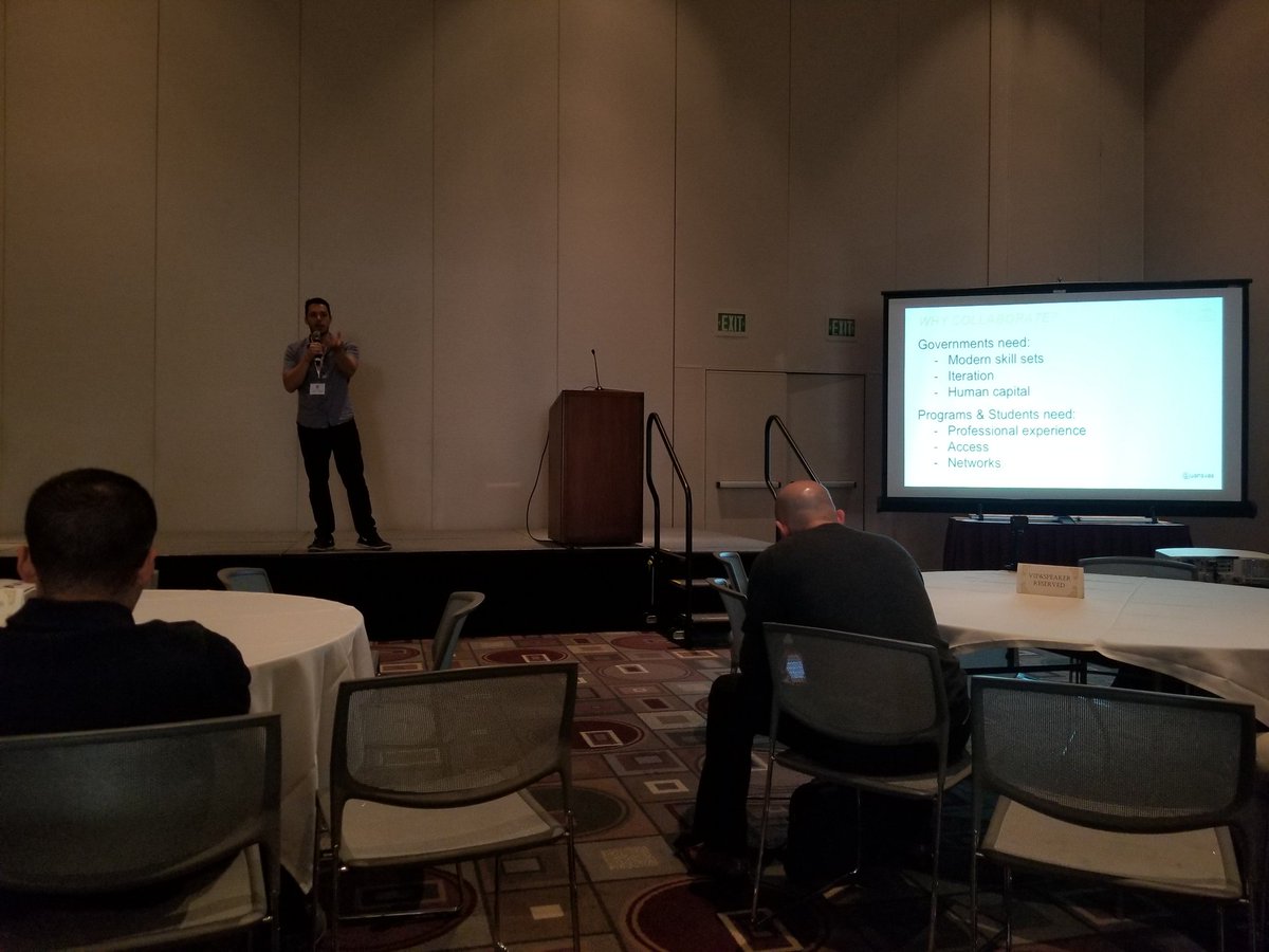 sebganaya's tweet photo. Listening to @juansvas on "Best Practices in Data Partnerships Between Mayor's Office and Academia" #IDEAS17 #SoCalDS17 https://t.co/g6iU2Ucj3F