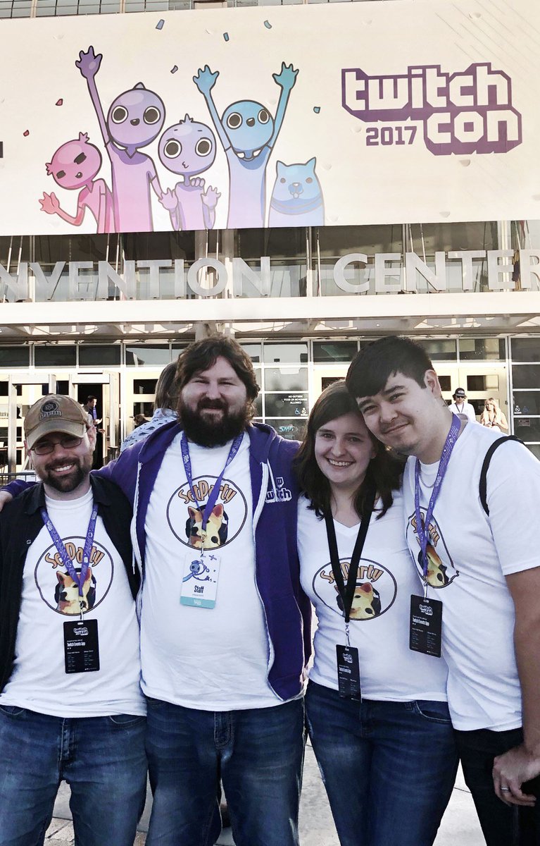SetPartyStream's tweet photo. We had a blast at #TwitchCon2017 ! See you guys next year! @cmpsr2000 @TOverstreet619 @crowstongue @NoelleRiley202 https://t.co/0oQaGPpDpE